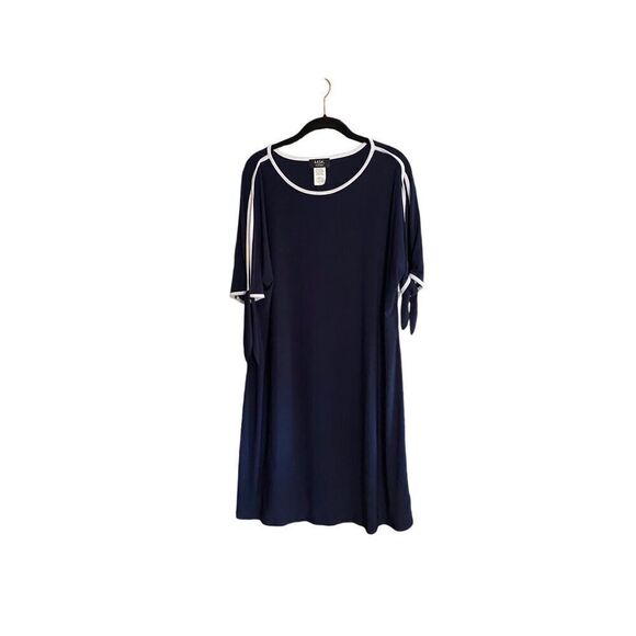 MSK women’s plus size navy blue knee length sheath dress size 2X - Picture 1 of 4